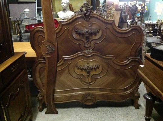 Antique French Walnut Bed