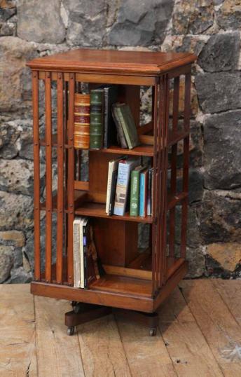 English Oak Revolving Bookcase