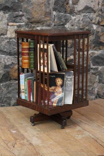 English Oak Revolving Bookcase