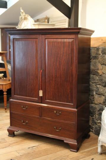 Mahogany Linen Press on Chest