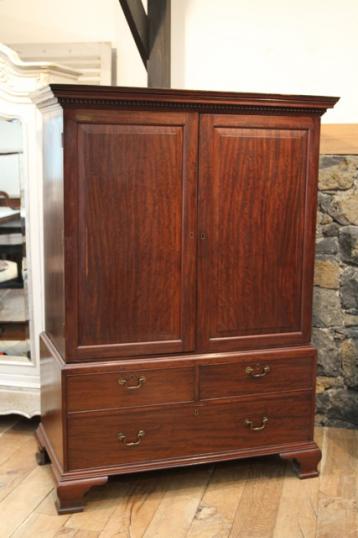 Mahogany Linen Press on Chest