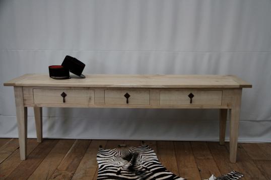 Blonded Three Drawer Side table