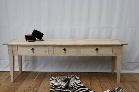 Blonded Three Drawer Side table