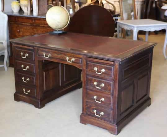 English Oak Pedestal Desk