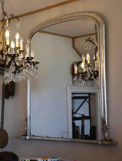 Silver Over Mantle Mirror