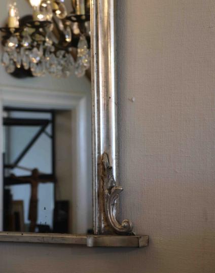 Silver Over Mantle Mirror