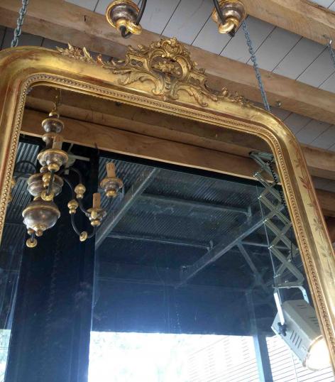 French Louis Philippe Crested Mirror