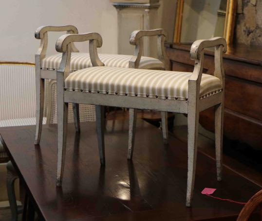 Stunning Pair of Gustavian Stools