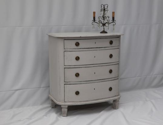 Bow Fronted Gustavian Chest of Drawers