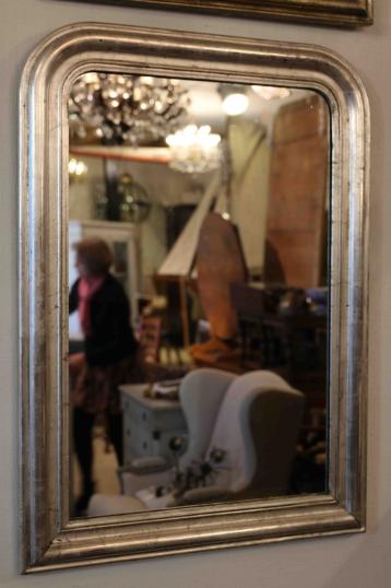 Plain Louis Philippe Silver Mirror