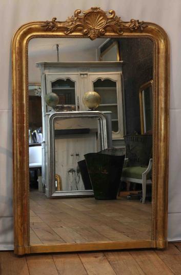 Large Louis Philippe Water Gilded Mirror