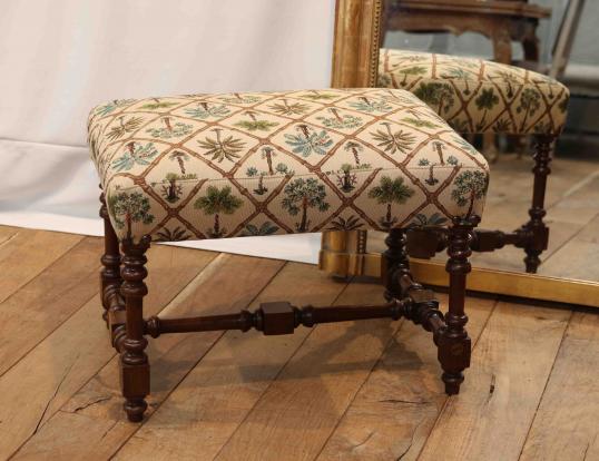 French Upholstered Footstool