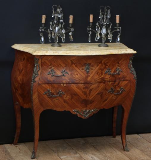 Inlaid Bombe Commode 