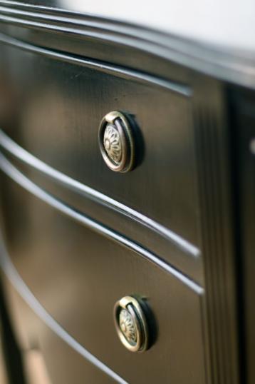 Ebonised Sheraton Revival English Side Board