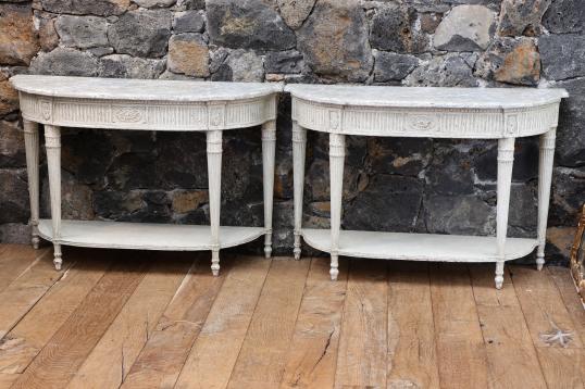 Pair of Gustavian Consoles