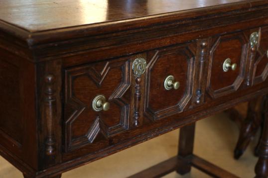 Jacobean 2 Drawer Side Table