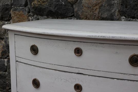 Gustavian Bow Fronted Commode