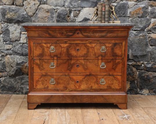 Stunning Louis Philippe Walnut Commode