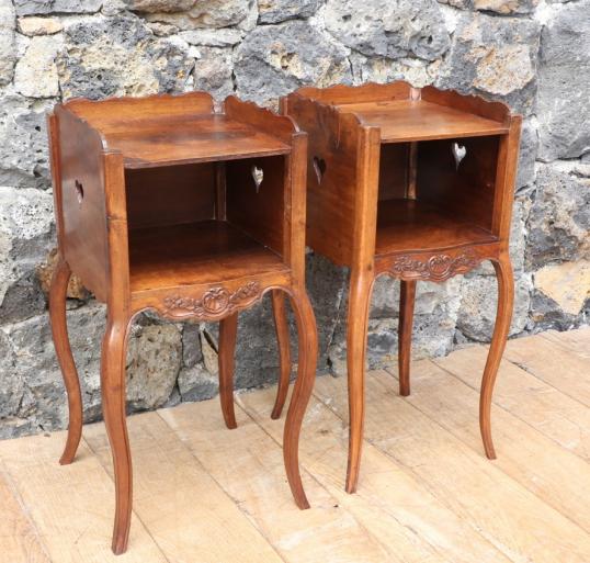 Early French Walnut Bedsides