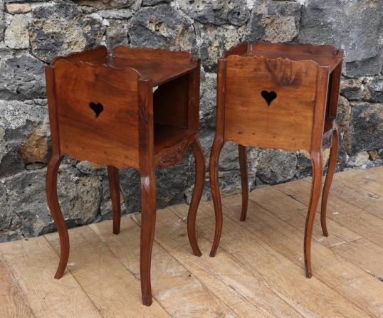 Early French Walnut Bedsides