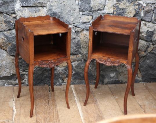 Early French Walnut Bedsides