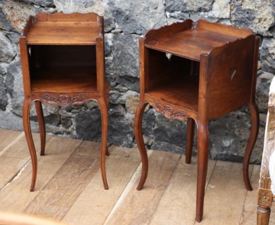 Early French Walnut Bedsides