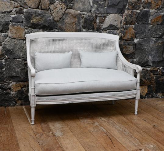 Two Seater Cane Bergere Sofa