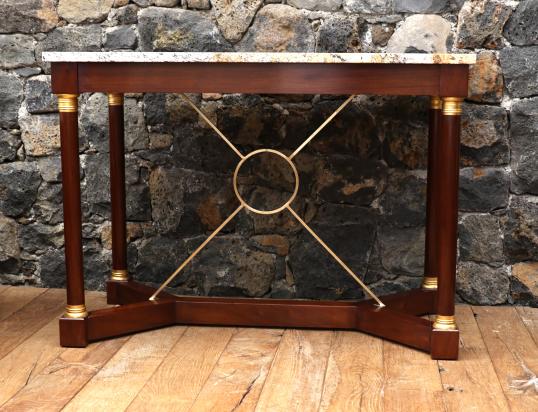 Custom-made Mahogany Empire Style Console