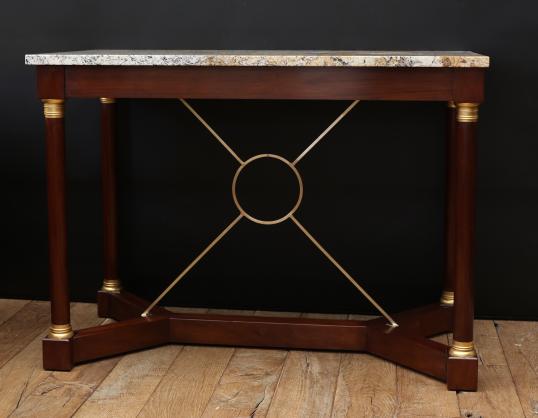 Custom-made Mahogany Empire Style Console