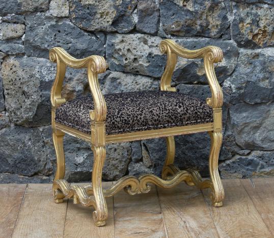 French Gilt Stool 