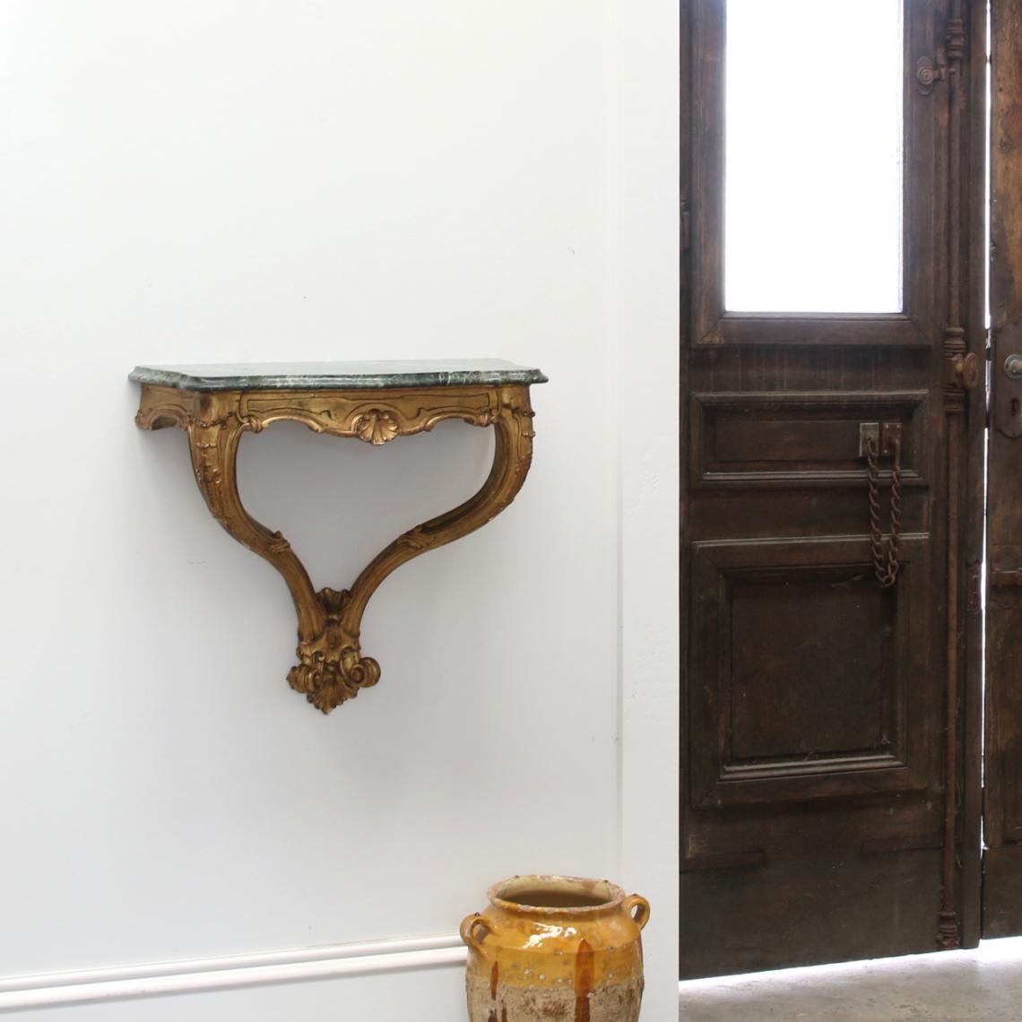 Pair of Gilt French Wall-Mounted Consoles