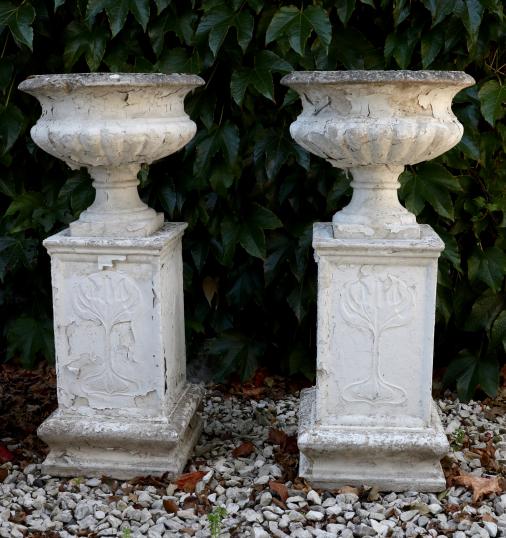 Pair of Art Nouveau Urns