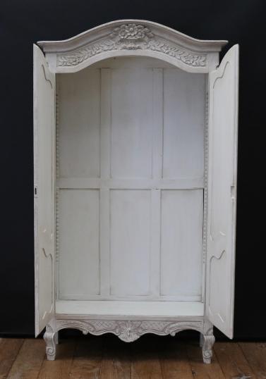 Crown Topped Louis XIV Painted Armoire