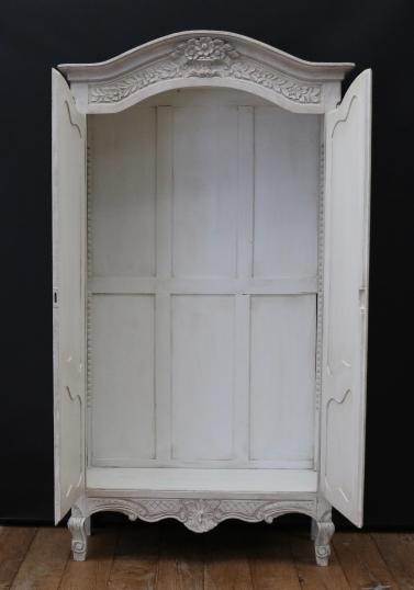Crown Topped Louis XIV Painted Armoire