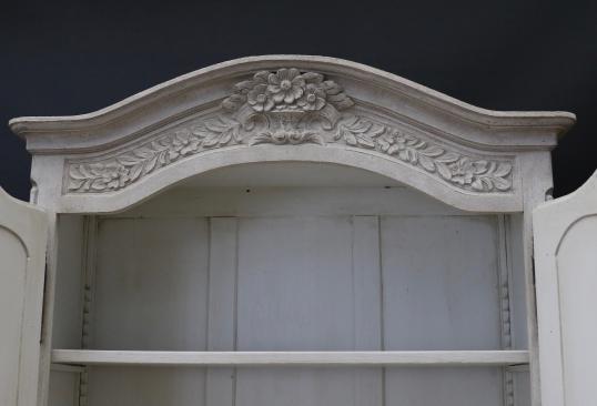 Crown Topped Louis XIV Painted Armoire