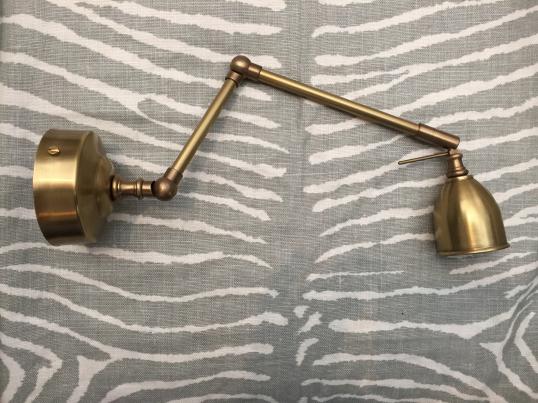 French Brass Wall Light