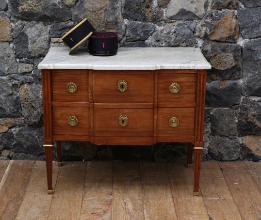 Period French Walnut Transitional Commode