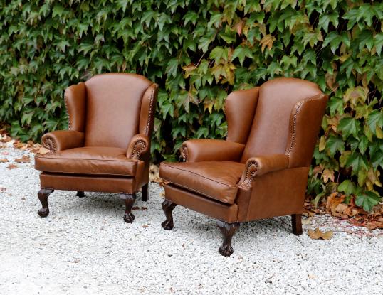 Leather Wing Chairs