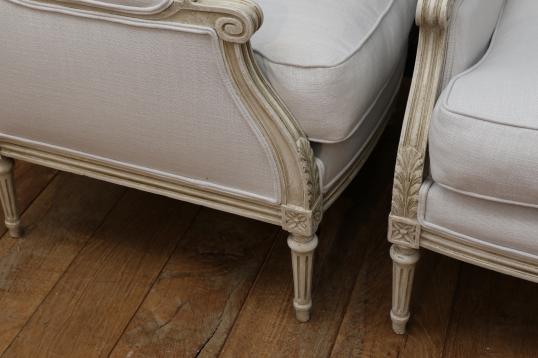 Pair of French Wing Chairs