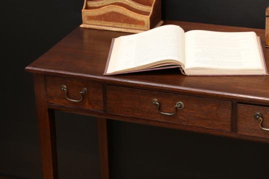 English Three Drawer Side Table 