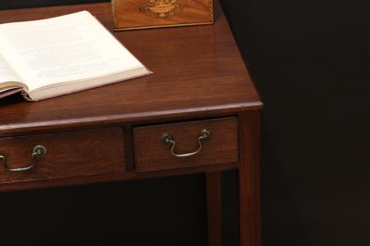 English Three Drawer Side Table 