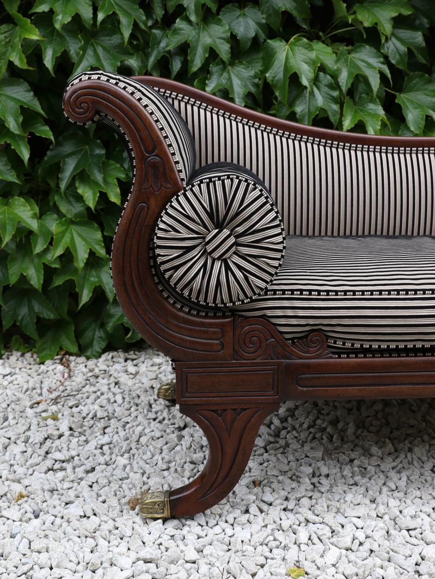 Stunning English Empire Chaise Lounge - Regency Period