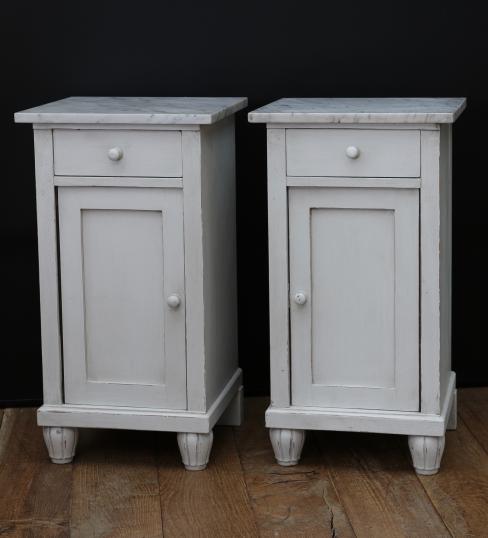 Pair of Painted Bedside Tables