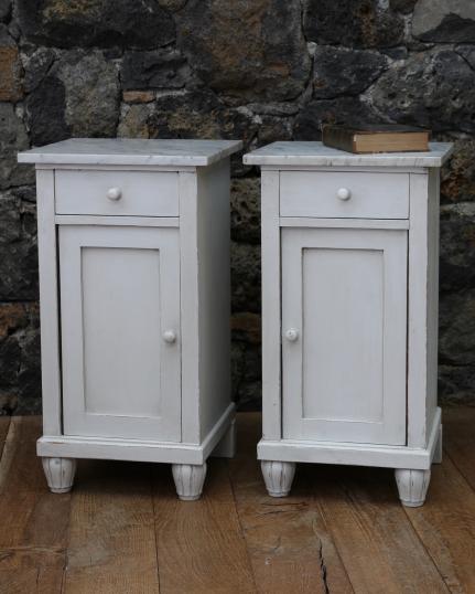 Pair of Painted Bedside Tables