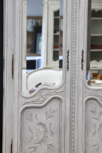 Glazed Gesso finished Armoire