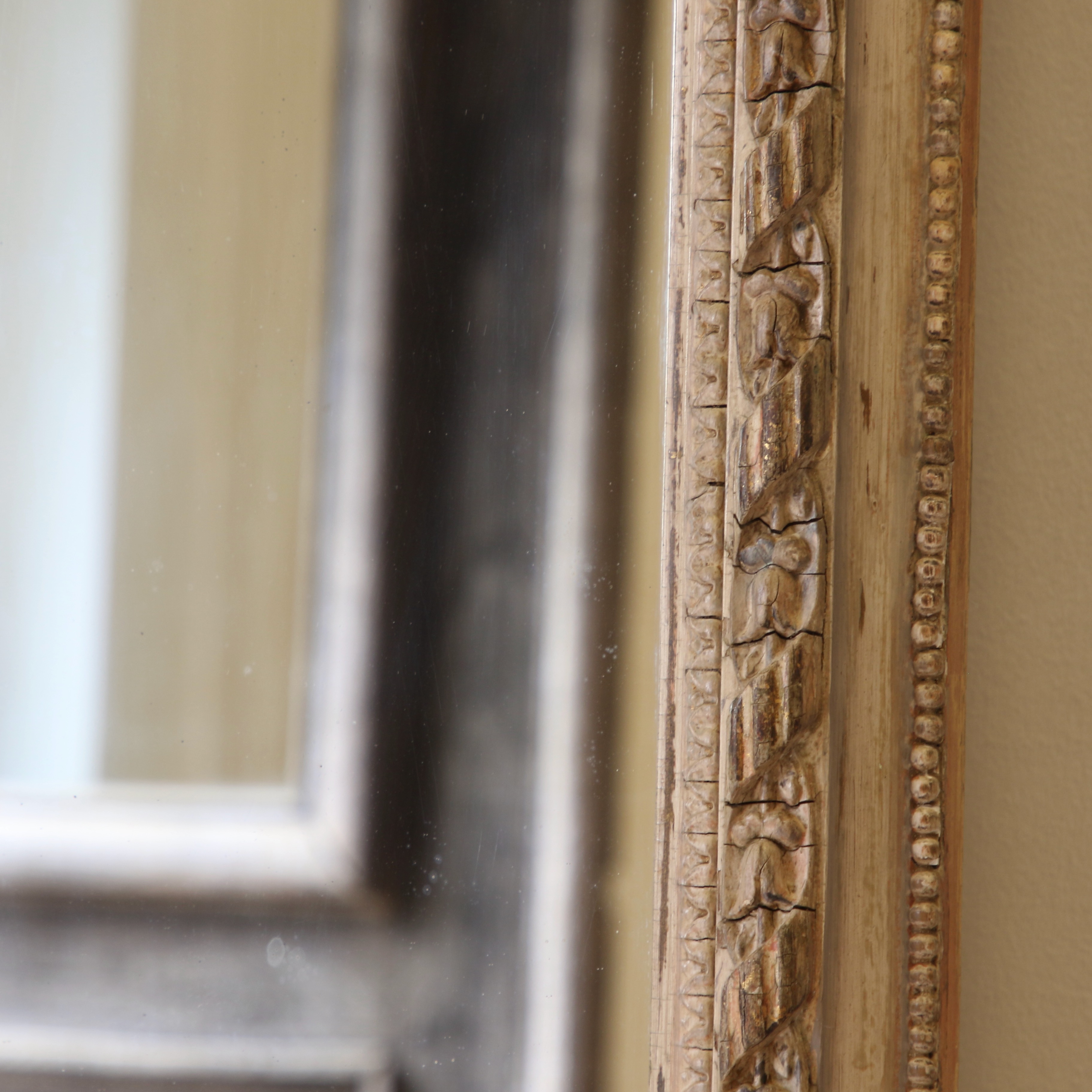 Full Length 19th Century Arched Top Mirror 