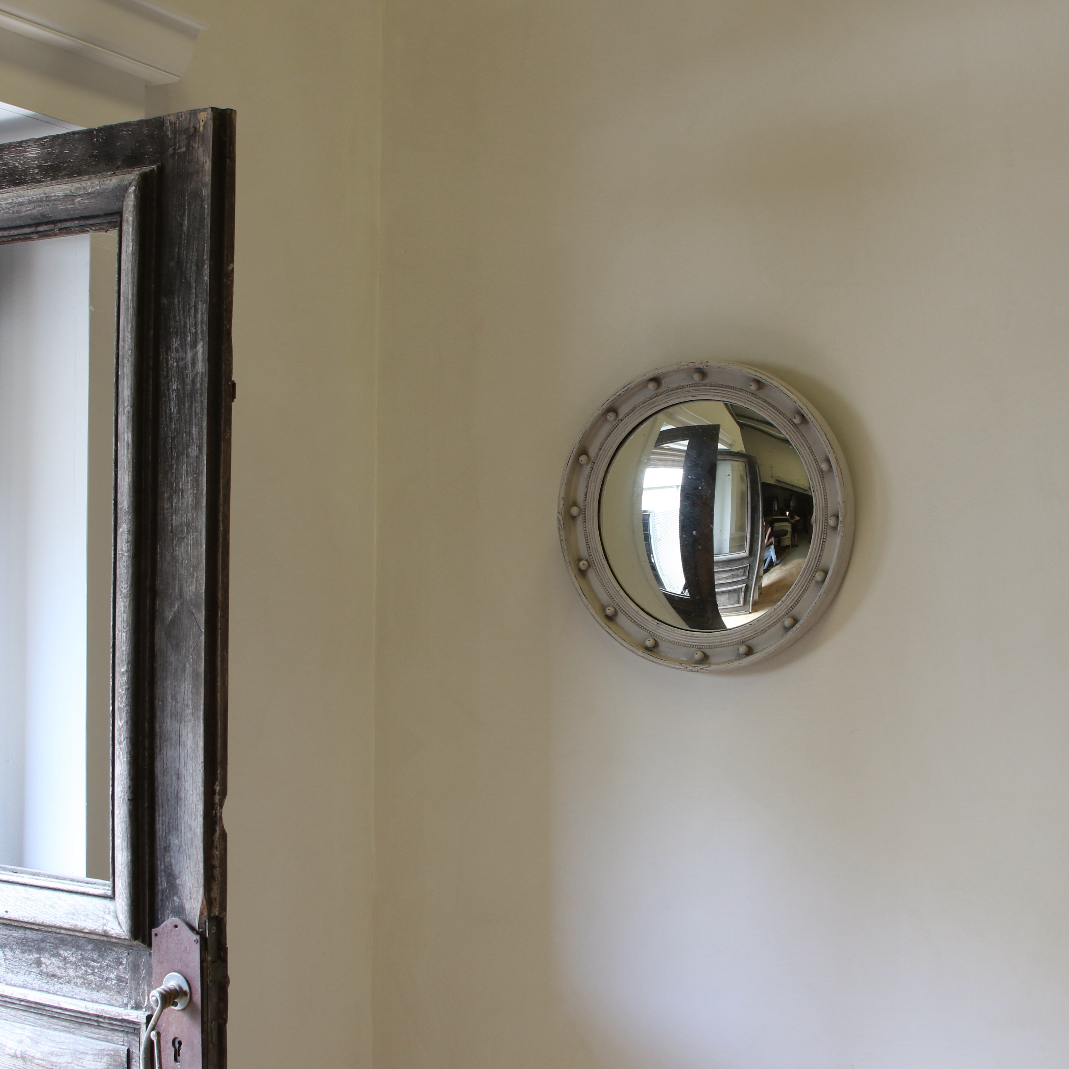 Painted Regency Convex Mirror 