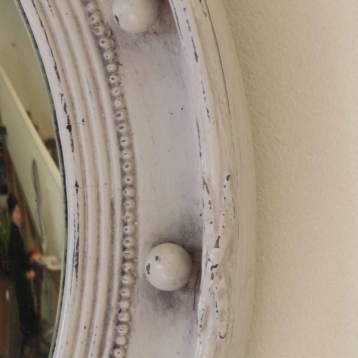 Painted Regency Convex Mirror 