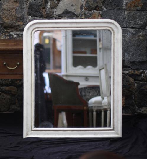 Eggshell Painted Louis XV Mirror