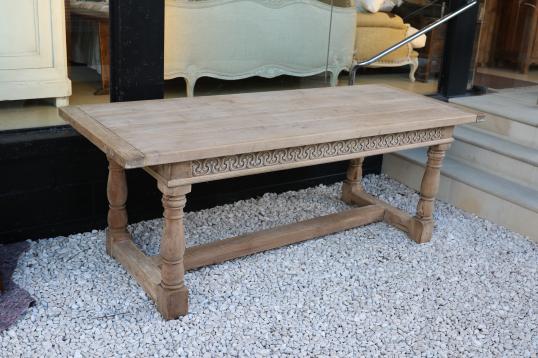 Gun Barrel Bleached Refectory Table